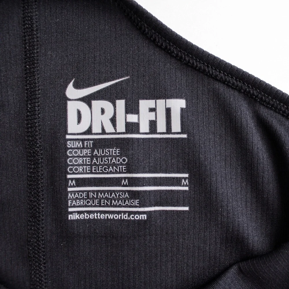 Nike Dri-Fit Slim Fit Black Ribbed Tank Top